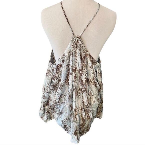 Olivaceous Snakeskin Off-the-Shoulder Halter Top Size Large - Picture 5 of 12